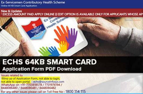 smart card form download|ECHS Online 64 KB Smart Card Application.